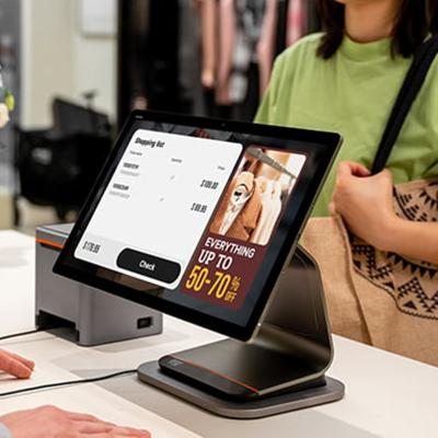 China User Friendly Powerful Desktop POS 15.6 Inch Display And 64Bit Octa Core for sale