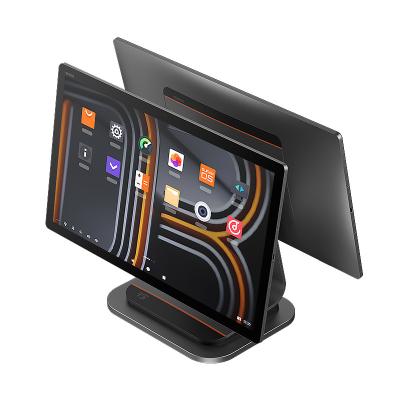 China 15.6 FHD Sistema POS de pantalla doble Android 13 Máquina POS de escritorio NFC en venta