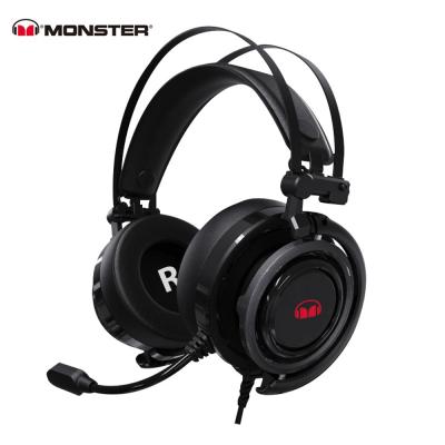 China Red Light /USB Connection Monster Professional 7.1 Edging - Sound For Computer Wired Headsets With Sound Card Led Gaming Headset Gamer Lightweight Headphones for sale