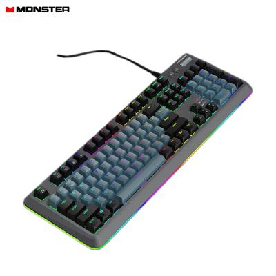 China Original 104 Keys Monster Keys E-sport Keyboard Switch RGB Backlit Mechanical Gaming Keyboard Multimedia For Professional Gamer for sale