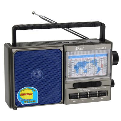 China 2021 Newest AM FM PORTABLE Solar Powered Switch 10 Bands Radio FP-303BT-S With DC Battery Power Supply for sale