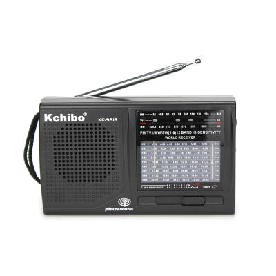 China Kchibo KK-9813 FM AM SW1-9 12 PORTABLE International Band Radio Receiver for sale