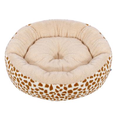 China Viable Factory Direct Wholesale Donut Round Dog Bed Accessories Portable Super Soft Pet Beds for sale