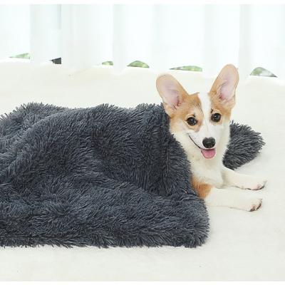 China 80*55cm Custom Travel Pet Cot Designer Picnic Weighted Fleece Outdoor Cozy Dog Throw Blanket For Winter for sale