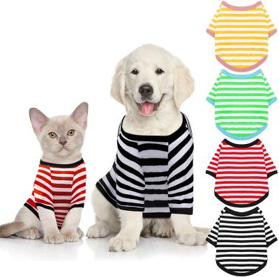 China Sustainable Pet Clothes Stripe Manufacturer Wholesale Fashion Dresses Designer Brand Safety Dog Clothes for sale