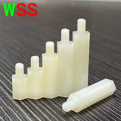 China PA66 Nylon Hexagonal Male Threaded Spacer Standoff for sale