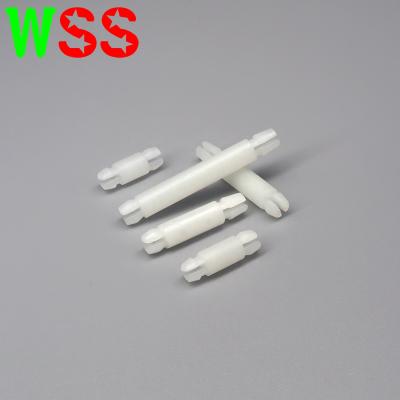 China Double PA66 PCB Support Nylon Plastic Locking Post With Fork Two PCB Spacer Locking Support for sale