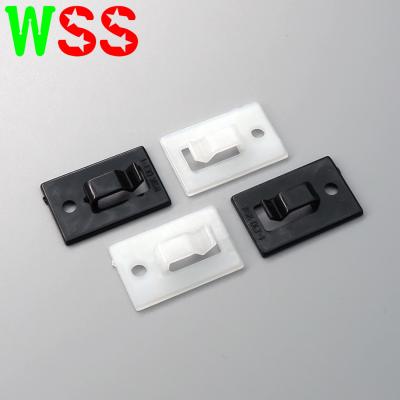 China PA66 PA66 Nylon Wire Saddle Self Adhesive Collar Clips Wire Saddle on Adhesive Base for sale