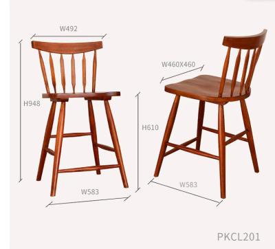 China Small Volume China Manufacturer High End Hot Selling Furniture Stools Solid Birch Wood Bar Chair for sale