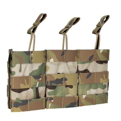 China Tactical Triple Magazine Pouch Water Proof Kurui Camouflage Water Resistant Cartridge Holder Nylon Magazine Clip Pouch for sale