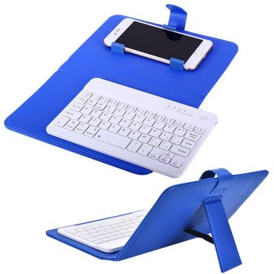 China Can Remove Portable PU Leather Wireless Keyboard Case For iPhone Protective Cell Phone With Keyboard For iPhone 6 7 Smartphone for sale