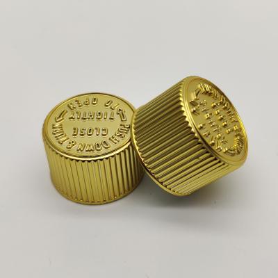 China No 20mm Gold Cctv Cap Two Layers Child Proof Cap For Medicine Bottles Custom Color Cctv Lids With Sealing Coating for sale