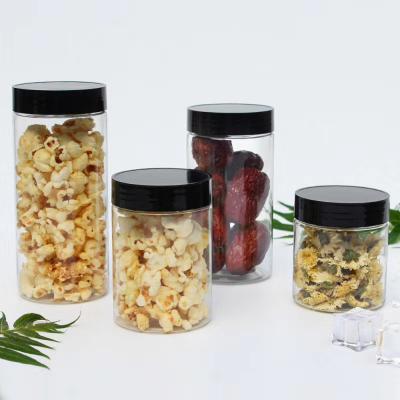 China Daily Chemical and Food Grade Wholesale Pet Food Jar Plastic Salt Jars Stock 250ml 300ml 400ml 500ml for sale