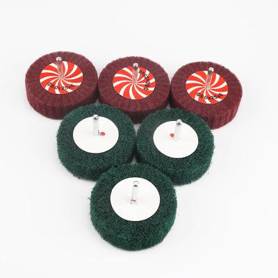 China Durable Scrubbing Cloth with Leg Head Flame Wheel Fender Wheel Cloth Fiber Scrubber Grinding Scrubbing Grinding Head for sale