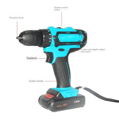 China Electric Cordless Drill HS-01 Lithium Battery Tool Set Screwdriver Handheld Power Tools Screwdriver for sale