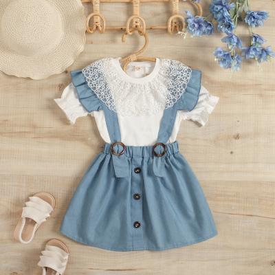 China Han new edition electricity border girls summer children's wear washable dress to lace up short-sleeved braces to border costumes for sale