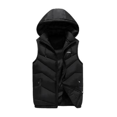 China Breathable Hot Sale Warm Winter Clothes Hooded Sleeveless Wadding Coat Men Padded Vest Quilted Vest for sale