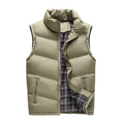 China Custom Men's Winter LOGO Fashion Clothes Quilted Wadding Sleeveless Vest Windproof Vest With Warm Hooded Jacket for sale