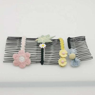 China Fashion Korean Style Iron Knocks Hook Insert Comb Fashion Fine Iron Twisted Teeth Insert Comb Wholesale for sale