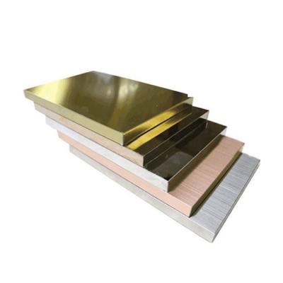 China 316L Color Gold Silver Stainless Steel Sheet 304 Rose Gold Bronze Mirror Metal Honeycomb Panel With Anti-finger Printing for sale