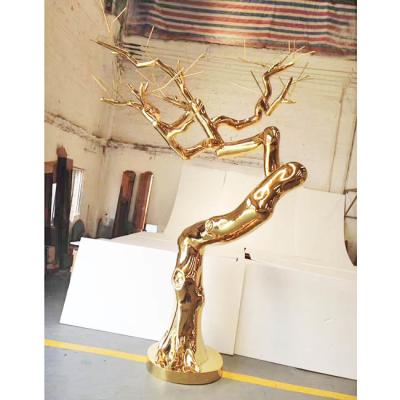 China ODM 304 PVD Coated Stainless Steel Sculptures Outdoor Art Design Painting Color 316L Galvanized Metal Sculptures for sale