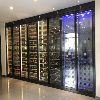 China Best Selling Wine Cellarred Wine Cabinetantique Wine Cabinet 100 Bottle With Glass Rack zu verkaufen