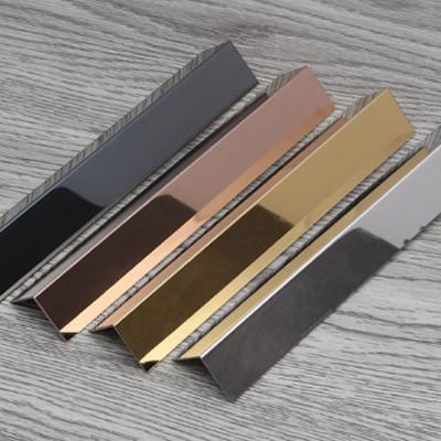 China 304 Custom Champaign Gold Black Silver Color Mirror Polished Stainless Steel Trim For Hotel for sale