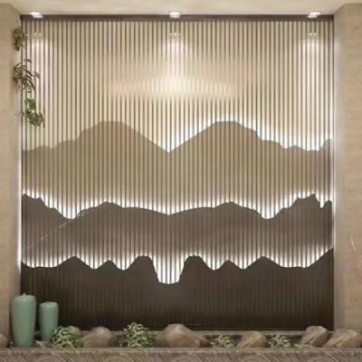 China 304 Rose Gold Bronze Black Hairline Stainless Steel Divider 316L Brushed Stainless Steel Screen Partition for sale