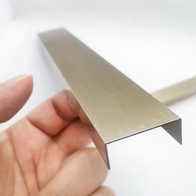 China 304 8K Mirror Polished Champaign Gold Color Stainless Steel Tile Trim 201 U-Shape Stainless Steel Tile Edge Trim for sale