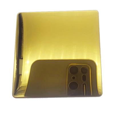 China 304 Gold Color Mirror PVD Coating Inox Stainless Steel Sheet Stainless Steel Plate for sale