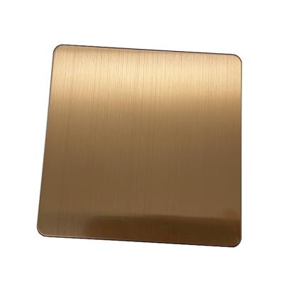 China Brush Hairline Bronze Copper 304 /316L /201/ 430 Stainless Steel Sheet PVT/PE Film And Waterproof Paper Wooden Palle for sale