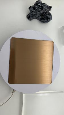 China Bronze Hairline HL Outdoor Decorate Metal Steel Sheet Laser Film PVD Color for sale