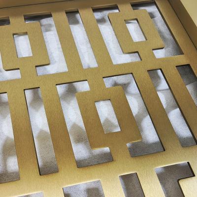 China Metal Laser Cutting Stainless Steel Screen Living Room Partition Hotel Villa Decoration for sale