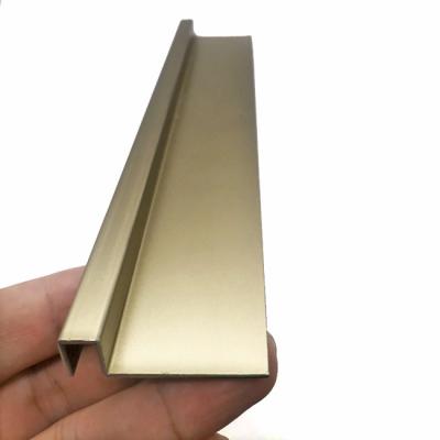 China 304 Polished Champagne Gold Color Sandblasted Custom Stainless Steel Trim For Ceramic Decoration for sale