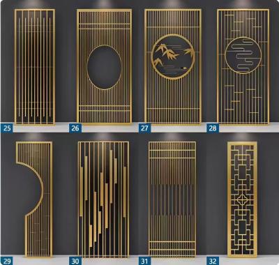 China Customized Design 304 Metal Stainless Steel Living Room Entrance Foyer Screen Partition For Decoration for sale