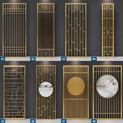 China 0.5mm Thick Mirror Patterns Gold Etched Stainless Steel Sheet Partion Divider for sale