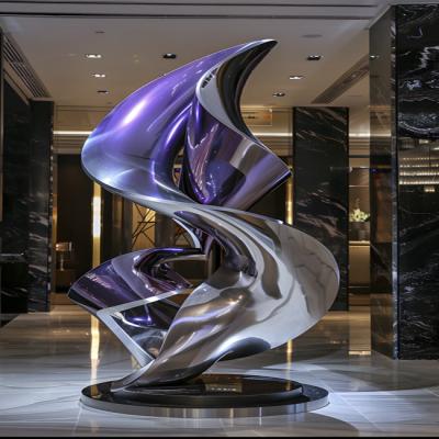 China Customized Design, Polished Mirror Multiple Colors Stainless Steel Sculpture for sale