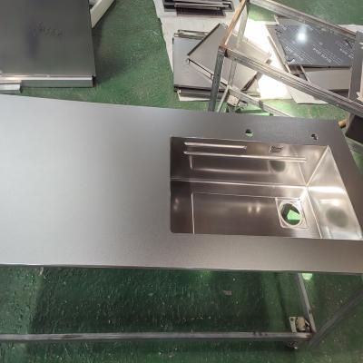 China 304 Factory Best Price Custom Anti-Scratch Countertop Sink Kitchen Stainless Steel Plate for sale