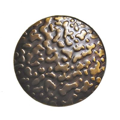 China Customize Design Vietnam Singapore Hammered Brass Retro Decoration Copper Plating Stainless Steel Sheet for sale