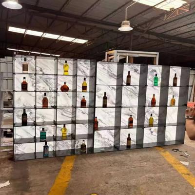 China Sus304 201 316 High End Customization  Wine Cabinet Display Specialty Stores With LED for sale