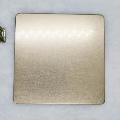 China Vibration Champagne-Gold Color Stainless Steel Sheet PVD Plating Titanium for sale