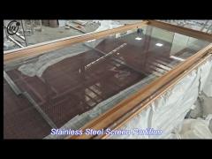 gold metal stainless steel screen partition & room divider