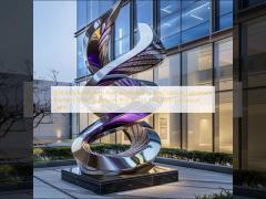 304 InStyle Modern Animal Modelling Art Outdoor Landmark Stainless Steel Sculptures AISI ASTM 316L With Luminous Light
