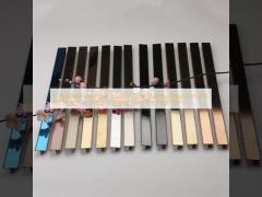 U Polished Color Black Gold Mirror Stainless Steel Trim 304 8K Bronze V-Shape Stainless Steel Tile Edge Trim