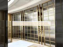 Factory Color Gold Antique Rose Gold Hairline Brushed Classical 304 Stainless Steel Screen Partition Room Dividers