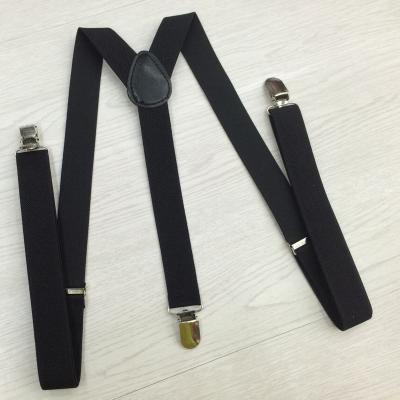 China 3clips Hot selling adult pure color suspender, trouser brace ,factory stock for sale