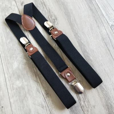 China Handmade Leather new style Hot fashion Suspender Wholesale Suspenders With 3 Metal Clips wedding holiday celebration for sale