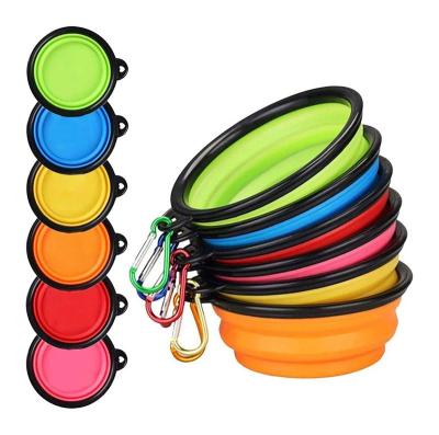 China Custom Silicone Portable Luxury Collapsible Collapsible Dog Bowl Pet Travel Food Feeding Bowl SC-S-202255 for sale