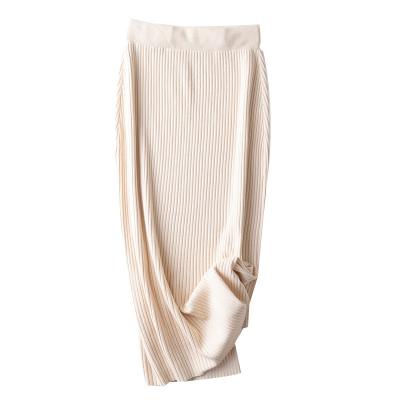 China Breathable Women Fashion Bodycon Ribbed Knit Wrap Tube Midi Skirt for sale