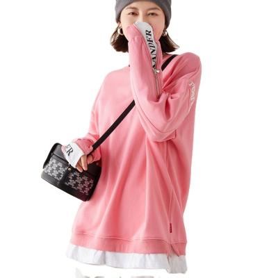 China Women's Breathable Sweatshirt With Logo Women&'s Long Sleeve Pullover Casual Sweatshirt for sale